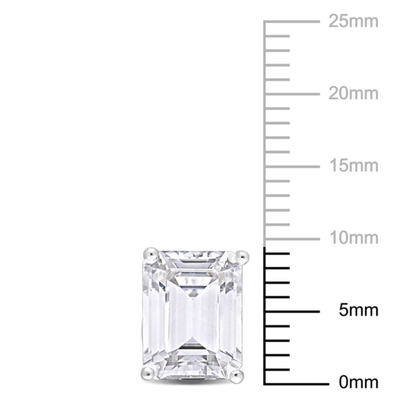 White Topaz Stud Earrings in Sterling Silver
