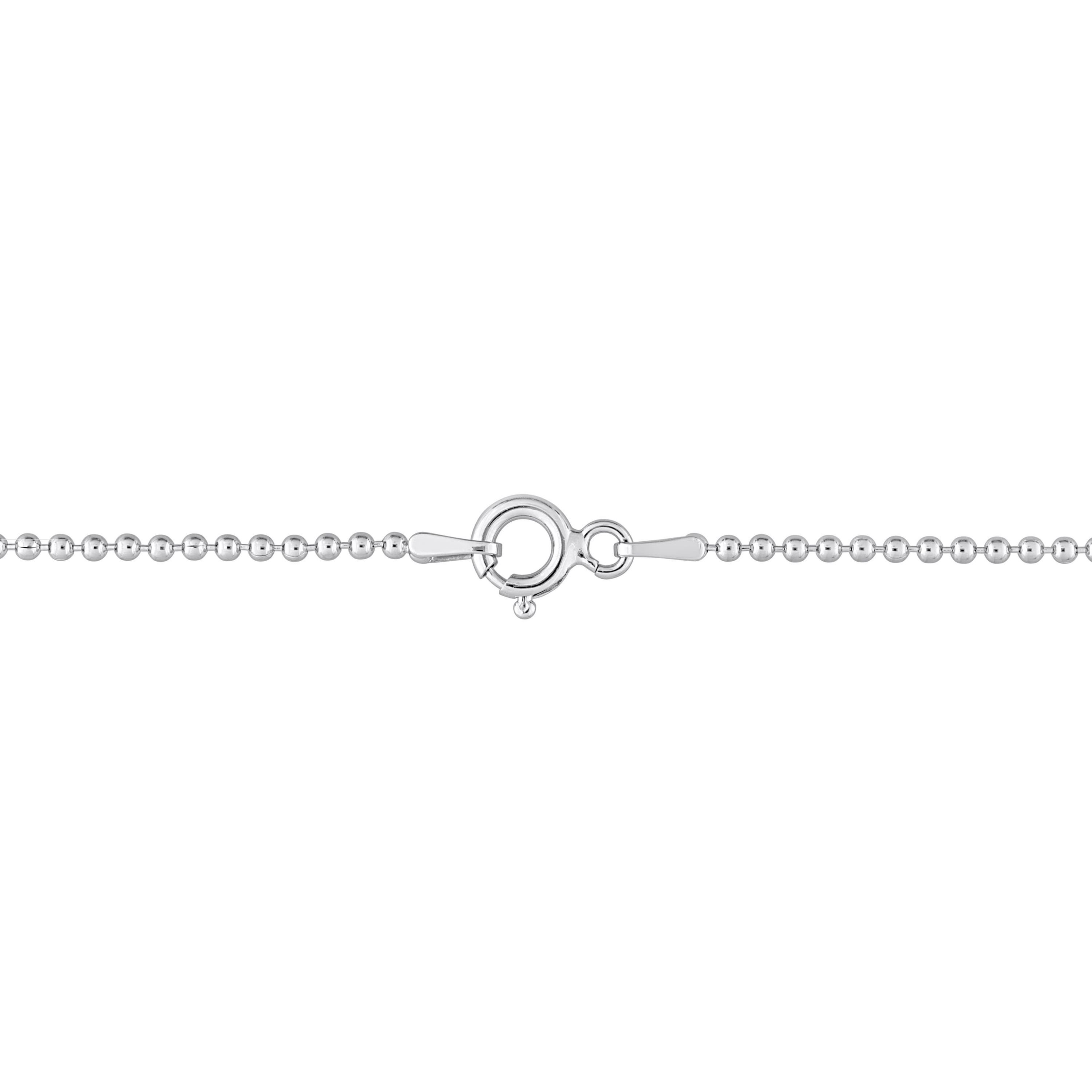 8-9mm Black Tahitian Cultured Pearl Station Necklace in Sterling Silver