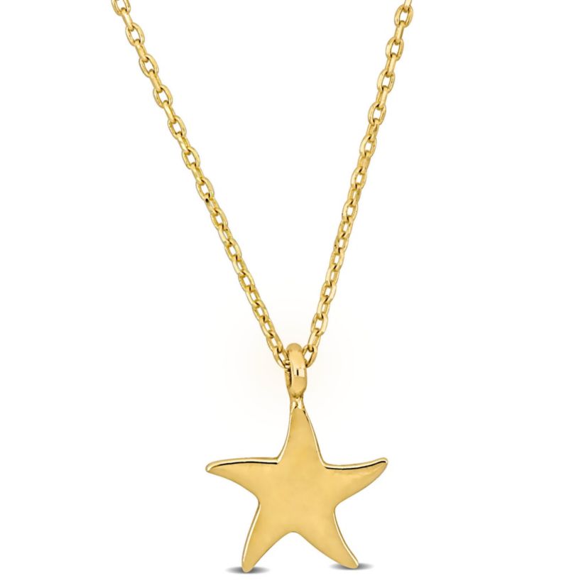 Star Pendant Necklace in 14K Yellow Gold