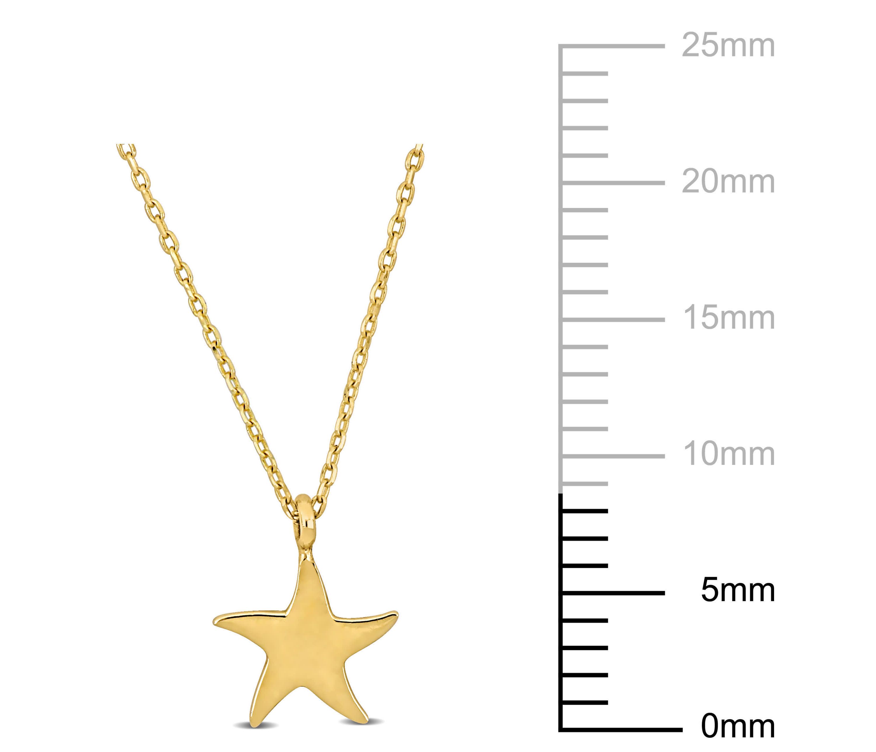 Star Pendant Necklace in 14K Yellow Gold