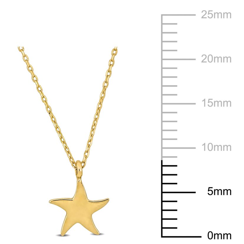 Star Pendant Necklace in 14K Yellow Gold