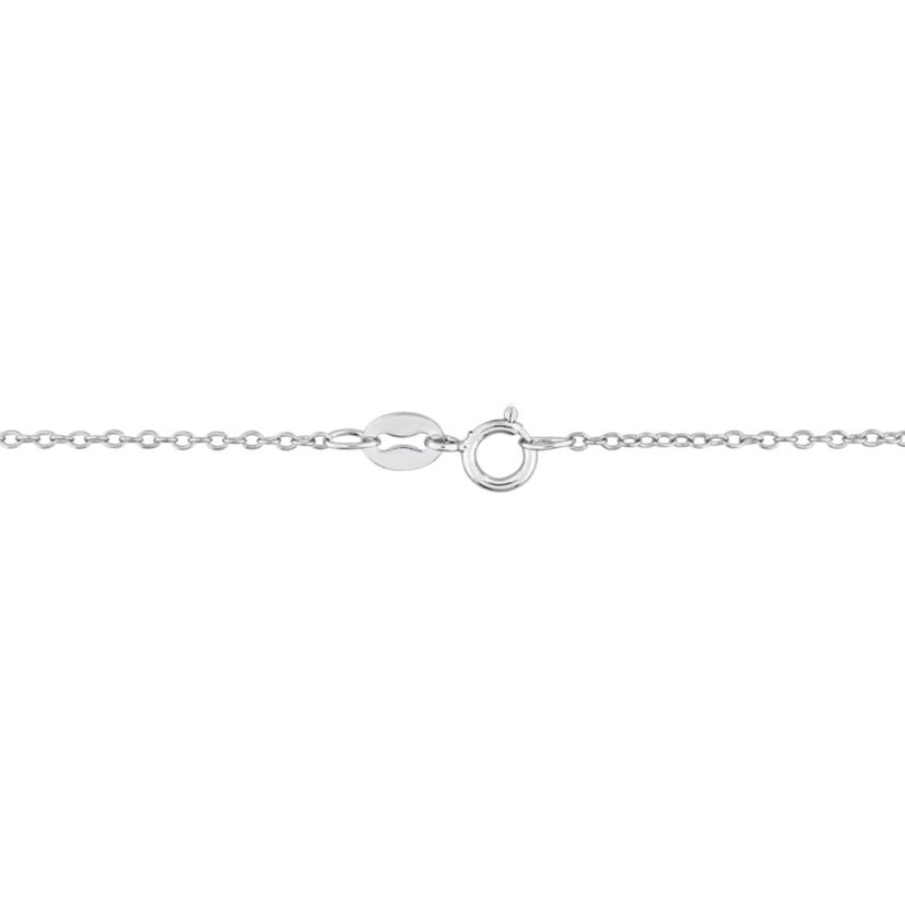 Black Agate Beaded Halo Necklace in Sterling Silver