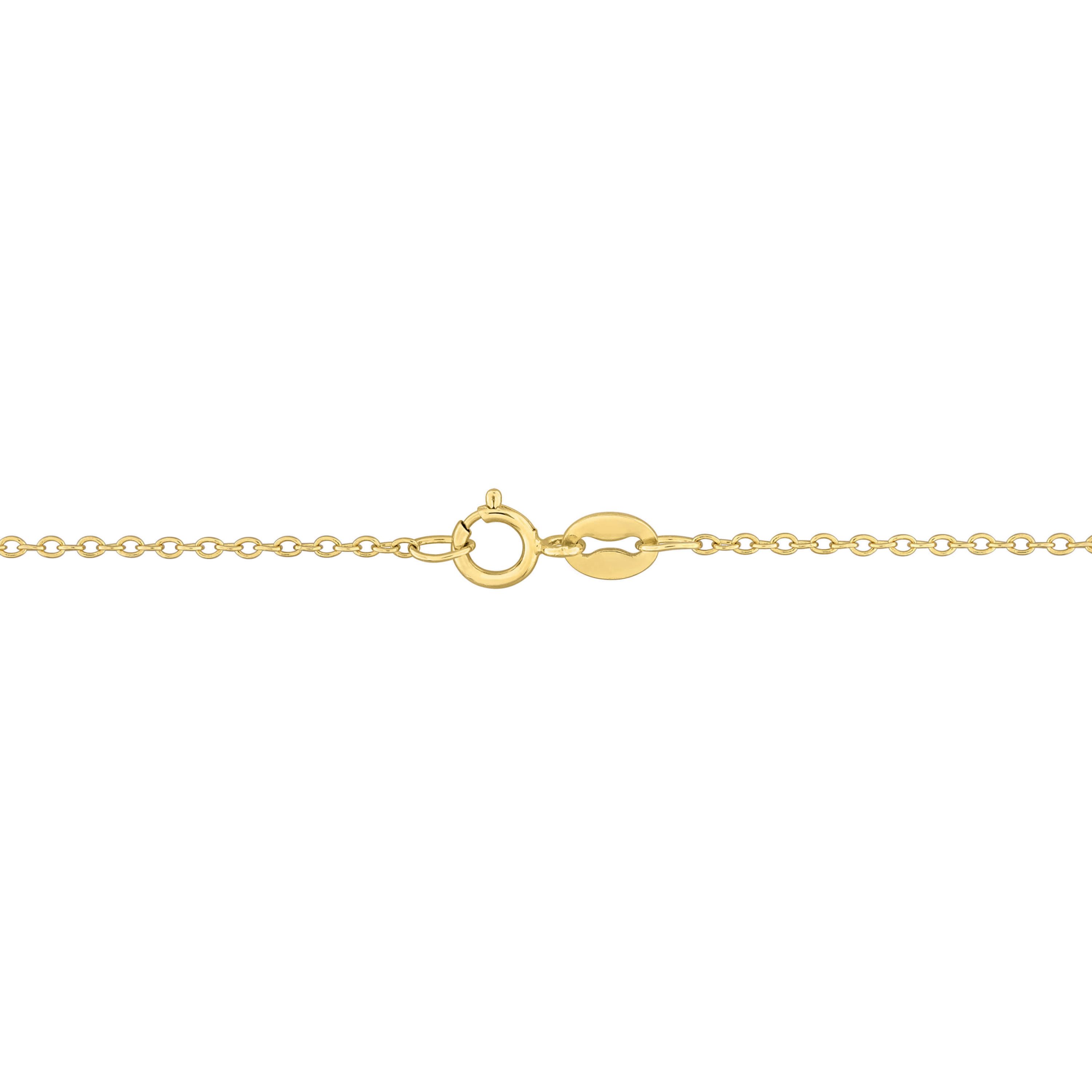 Lapis Halo Necklace in Yellow Plated Sterling Silver