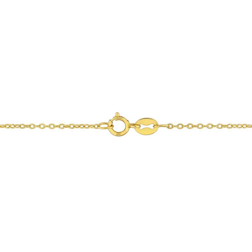 Tiger Eye Beaded Halo Necklace in Yellow Plated Sterling Silver