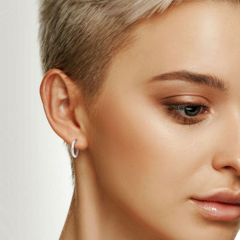 20mm Round Hoop Earrings in Sterling Silver