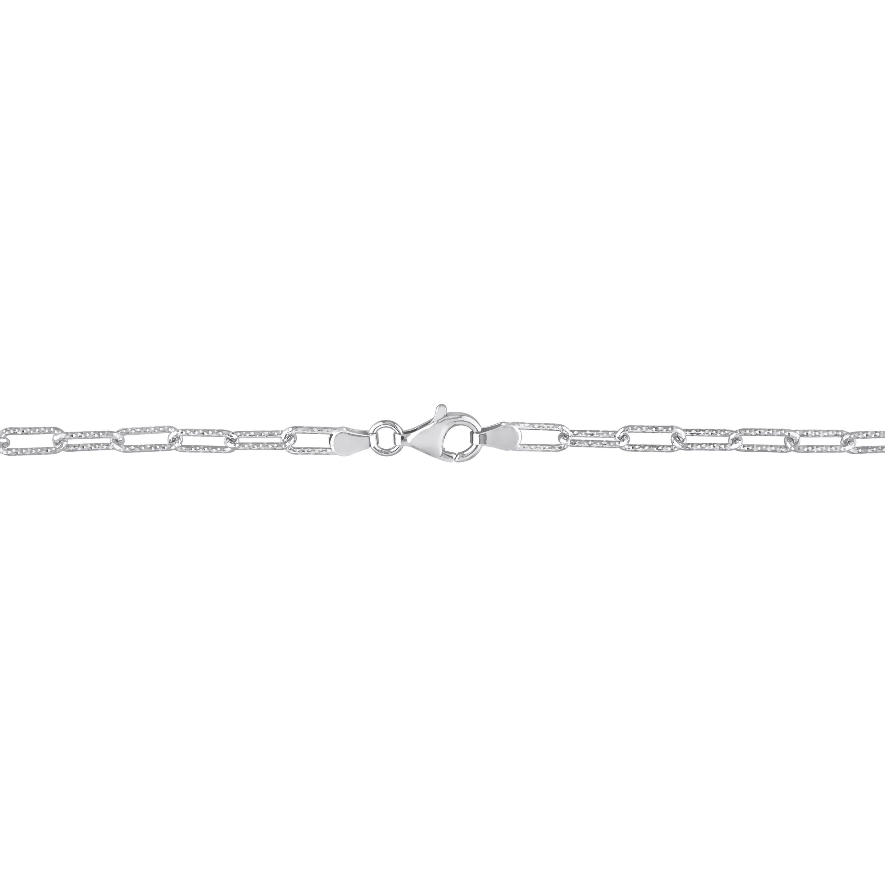 2-Piece Set of 3.5mm Paperclip Chain Necklace and Anklet in Sterling Silver