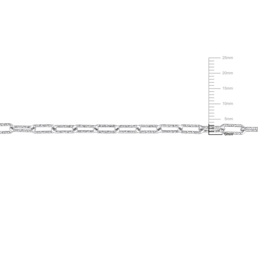 2-Piece Set of 3.5mm Paperclip Chain Necklace and Anklet in Sterling Silver