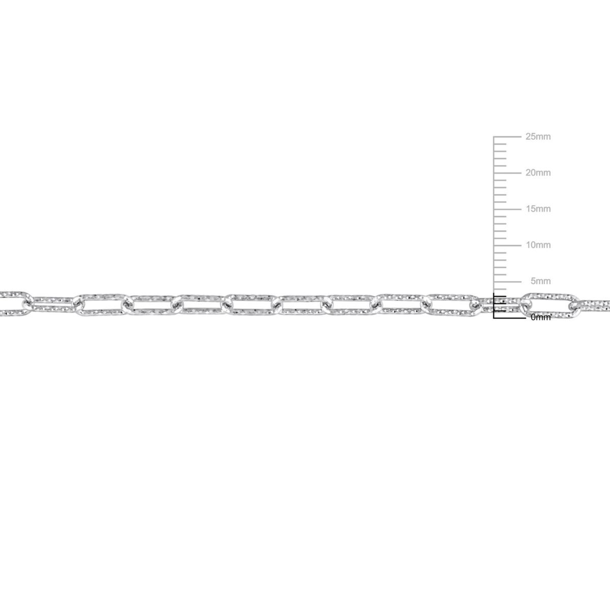 2-Piece Set of 3.5mm Paperclip Chain Necklace and Anklet in Sterling Silver