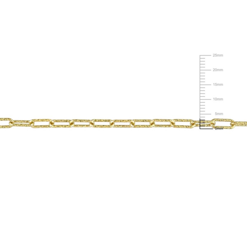2-Piece Set of Mens 3.5mm Paperclip Chain Necklace and Bracelet in Yellow Plated Sterling Silver