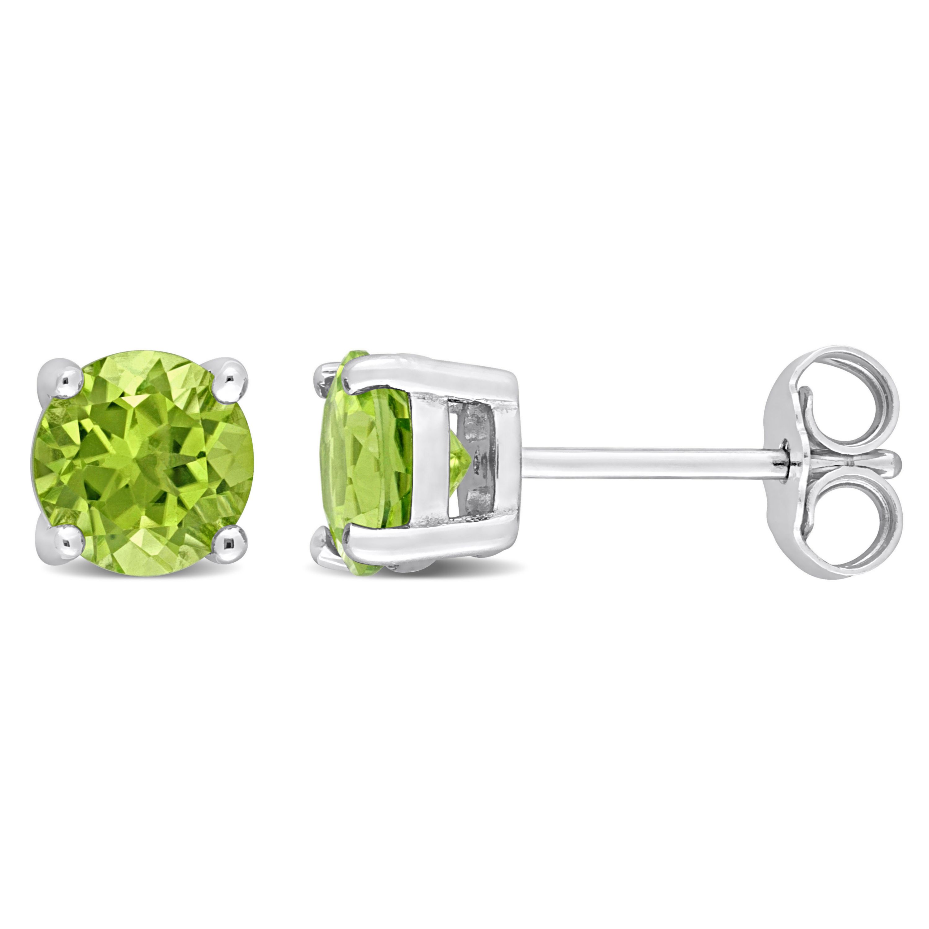 Peridot Stud Earrings in Sterling Silver
