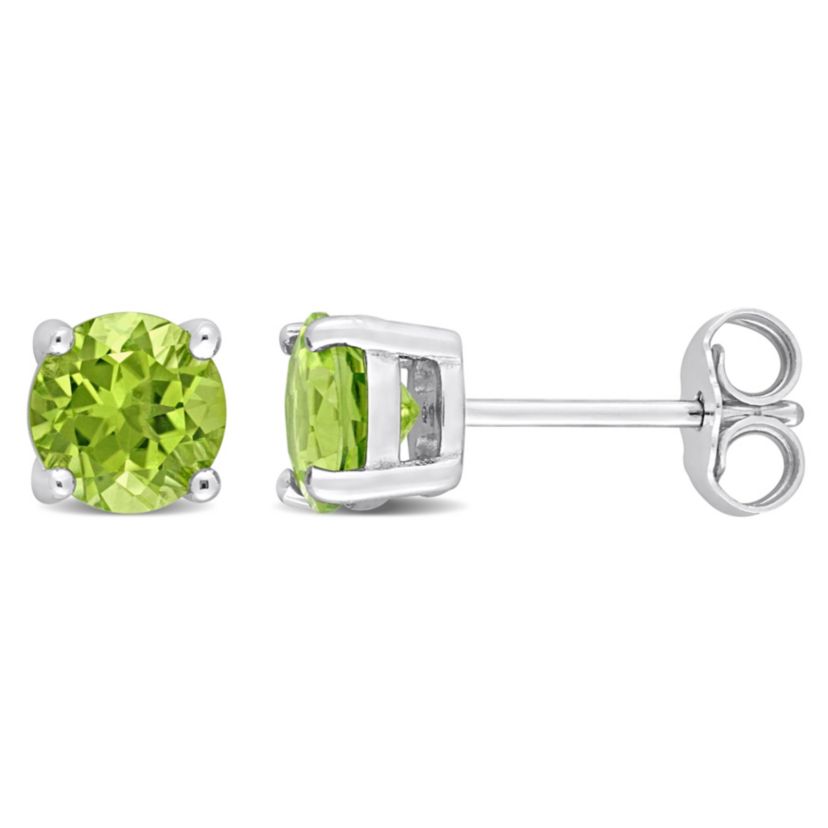Peridot Stud Earrings in Sterling Silver