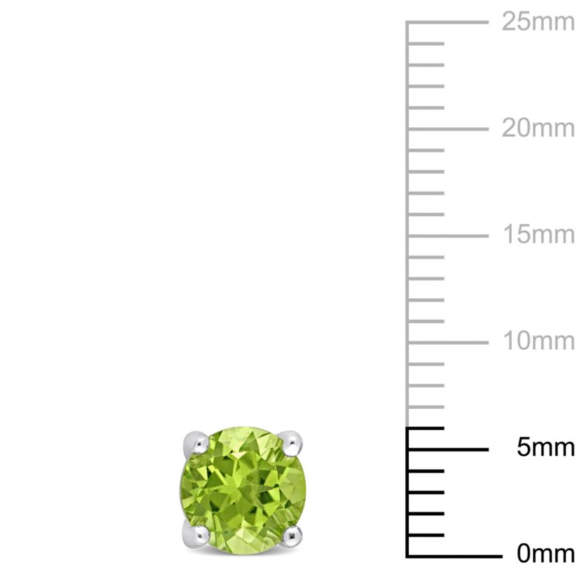 Peridot Stud Earrings in Sterling Silver
