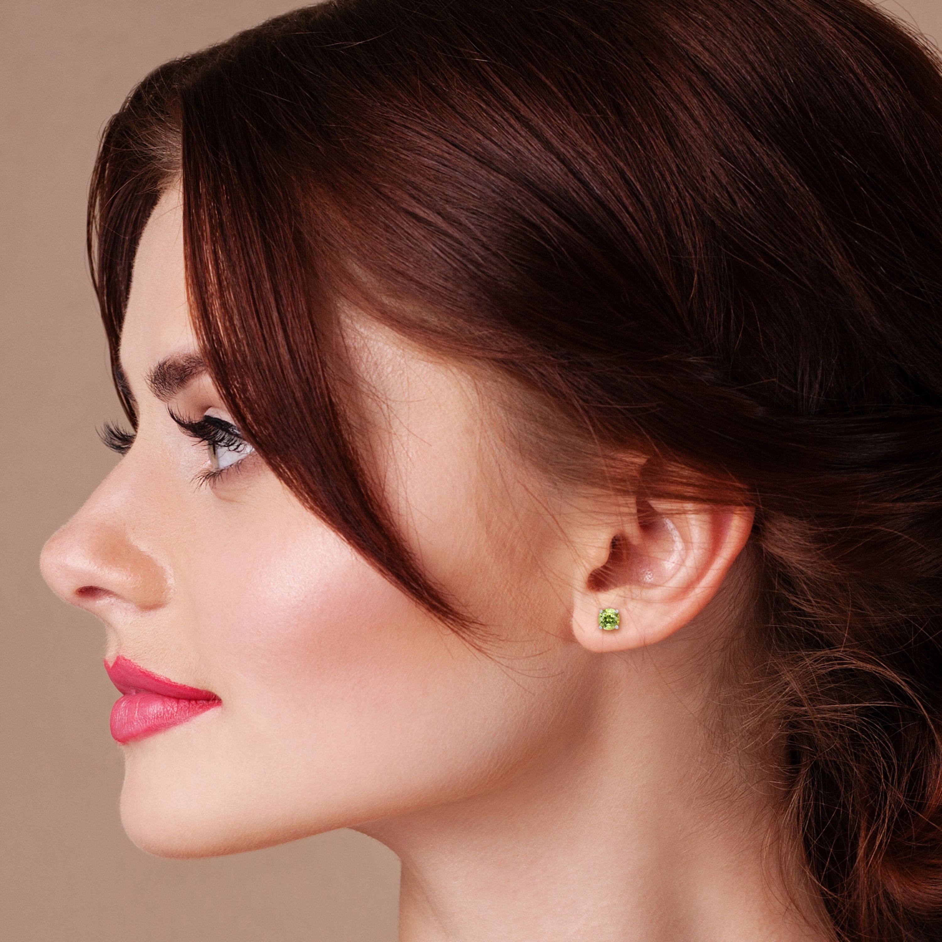Peridot Stud Earrings in Sterling Silver