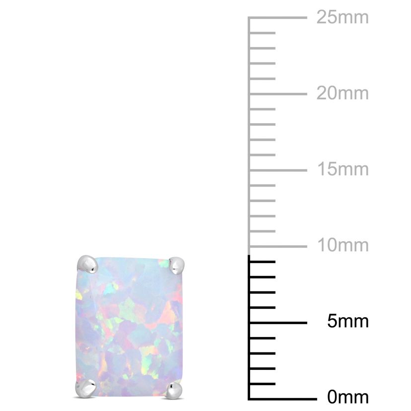 Lab Created Created Opal Stud Earrings in Sterling Silver