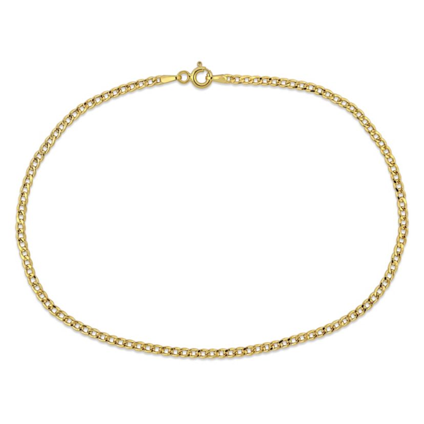 2.3MM Curb Link Chain Bracelet in 10K Yellow Gold, 10"