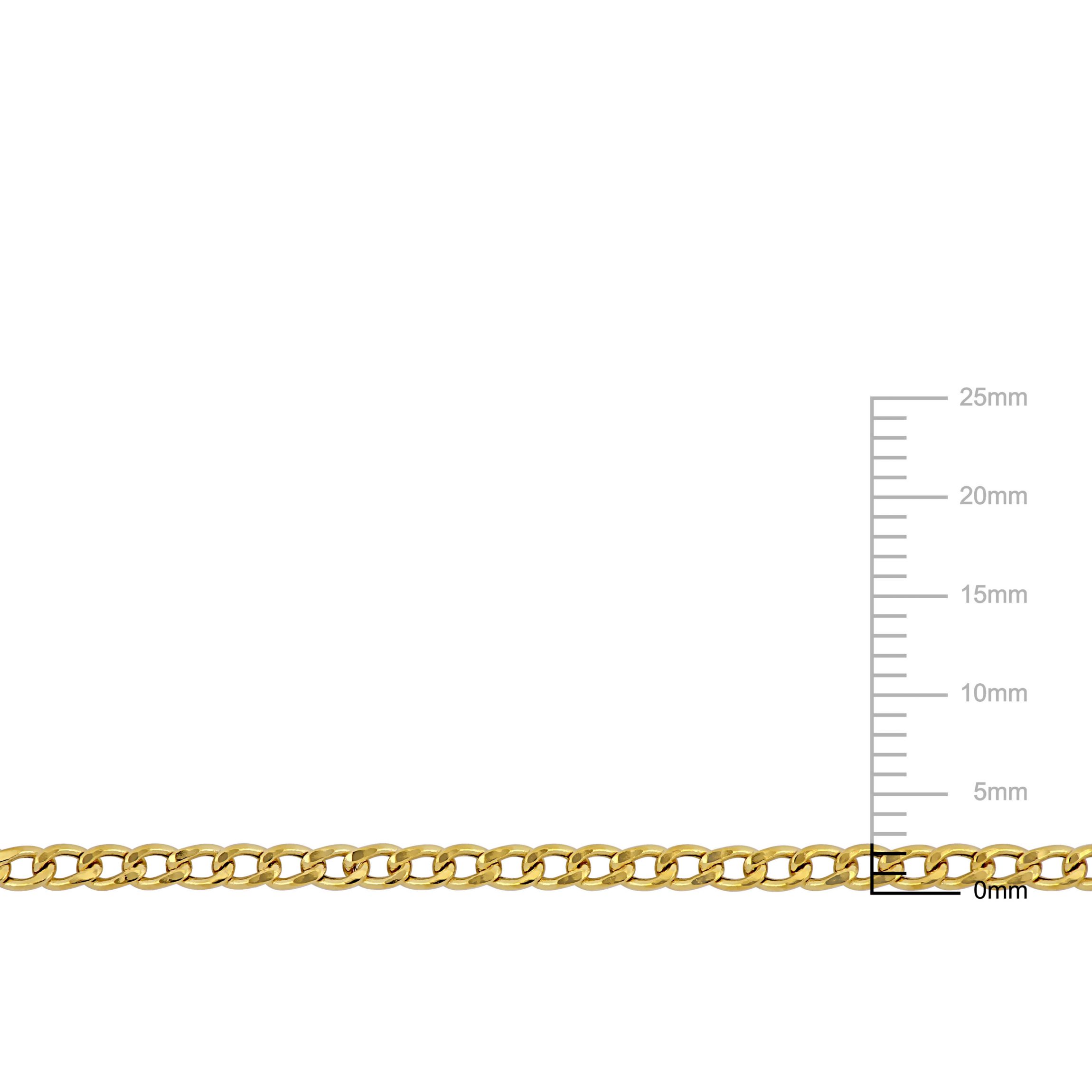 2.3MM Curb Link Chain Bracelet in 10K Yellow Gold, 10"