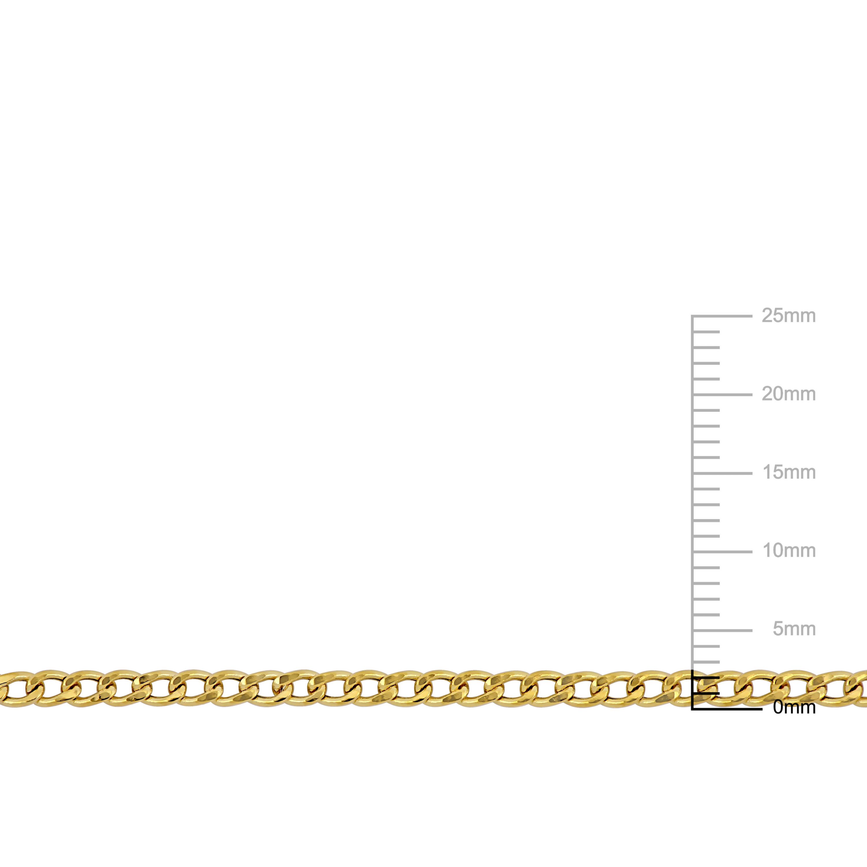 2.3MM Curb Link Chain Bracelet in 10K Yellow Gold, 10"