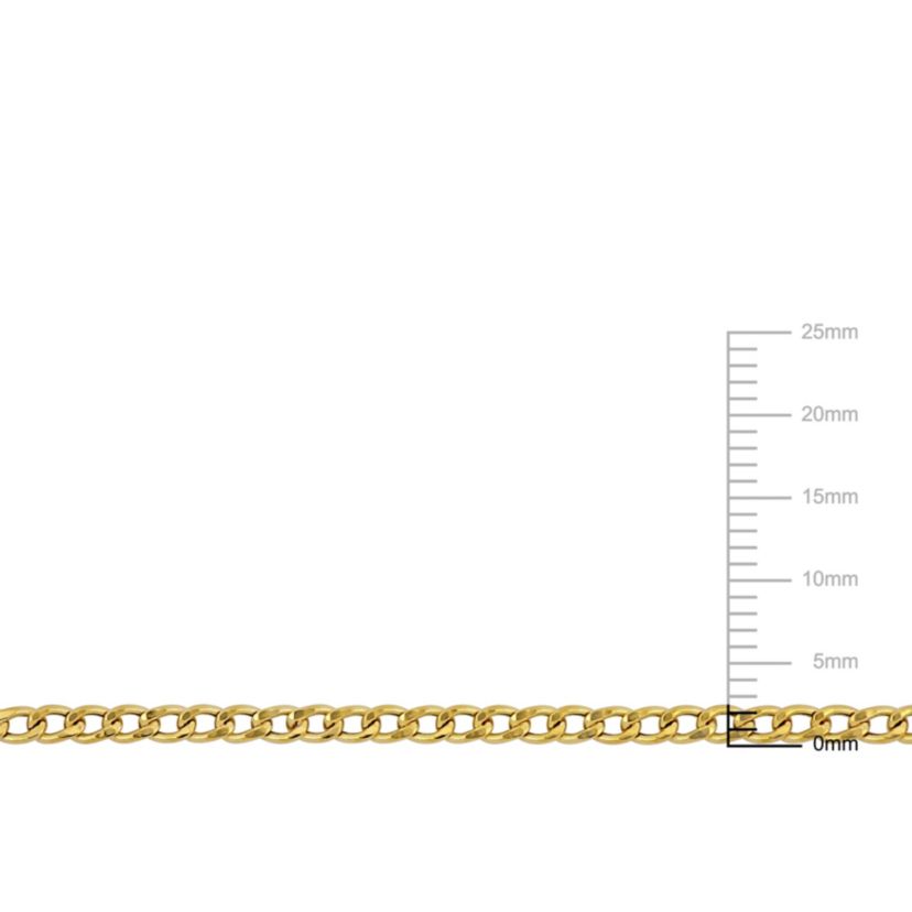 2.3MM Curb Link Chain Bracelet in 10K Yellow Gold, 10"