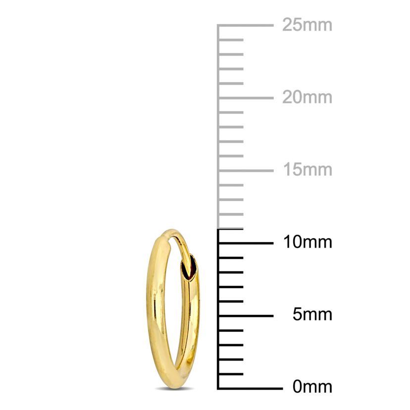 11MM Hoop Earrings in 14K Yellow Gold