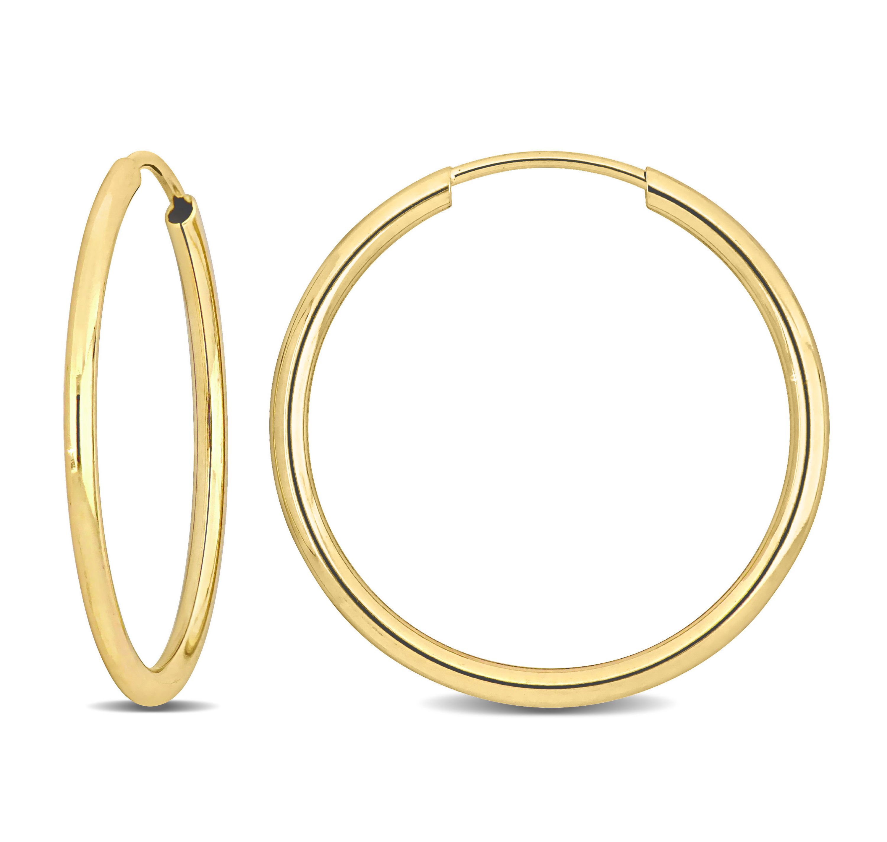 20mm Hoop Earrings in 14K Yellow Gold