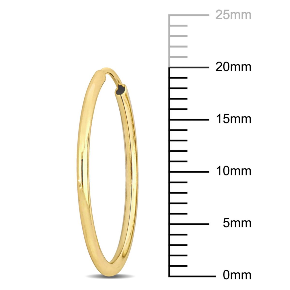 20mm Hoop Earrings in 14K Yellow Gold