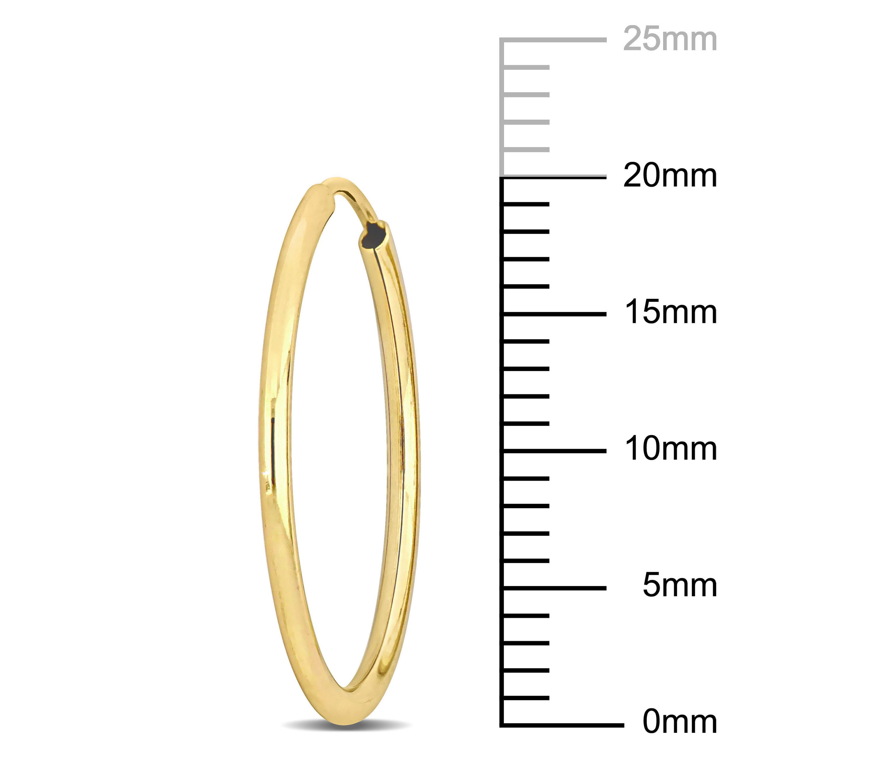 20mm Hoop Earrings in 14K Yellow Gold
