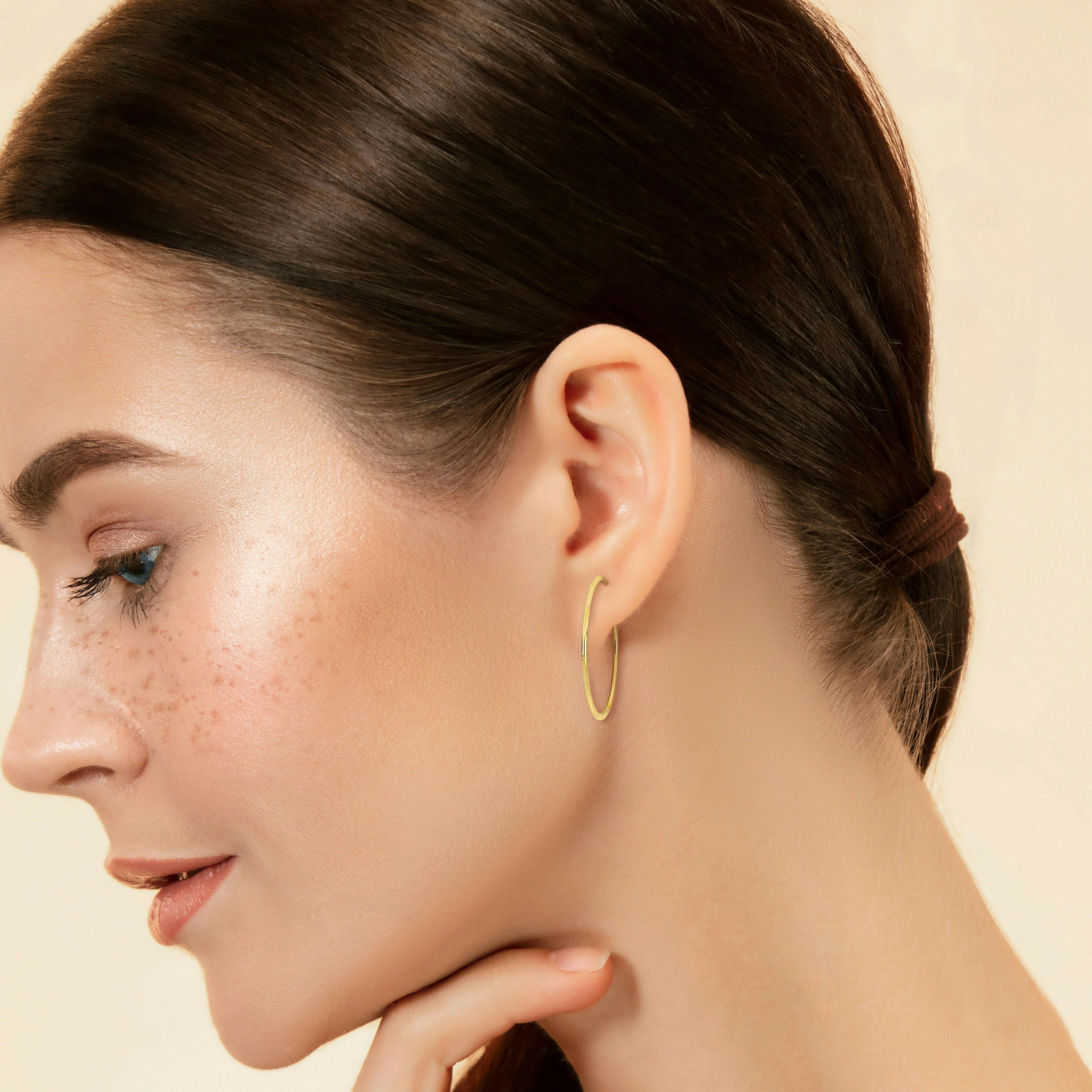 30MM Hoop Earrings in 14K Yellow Gold