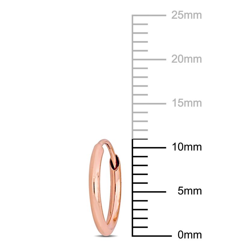 11MM Hoop Earrings in 14K Rose Gold