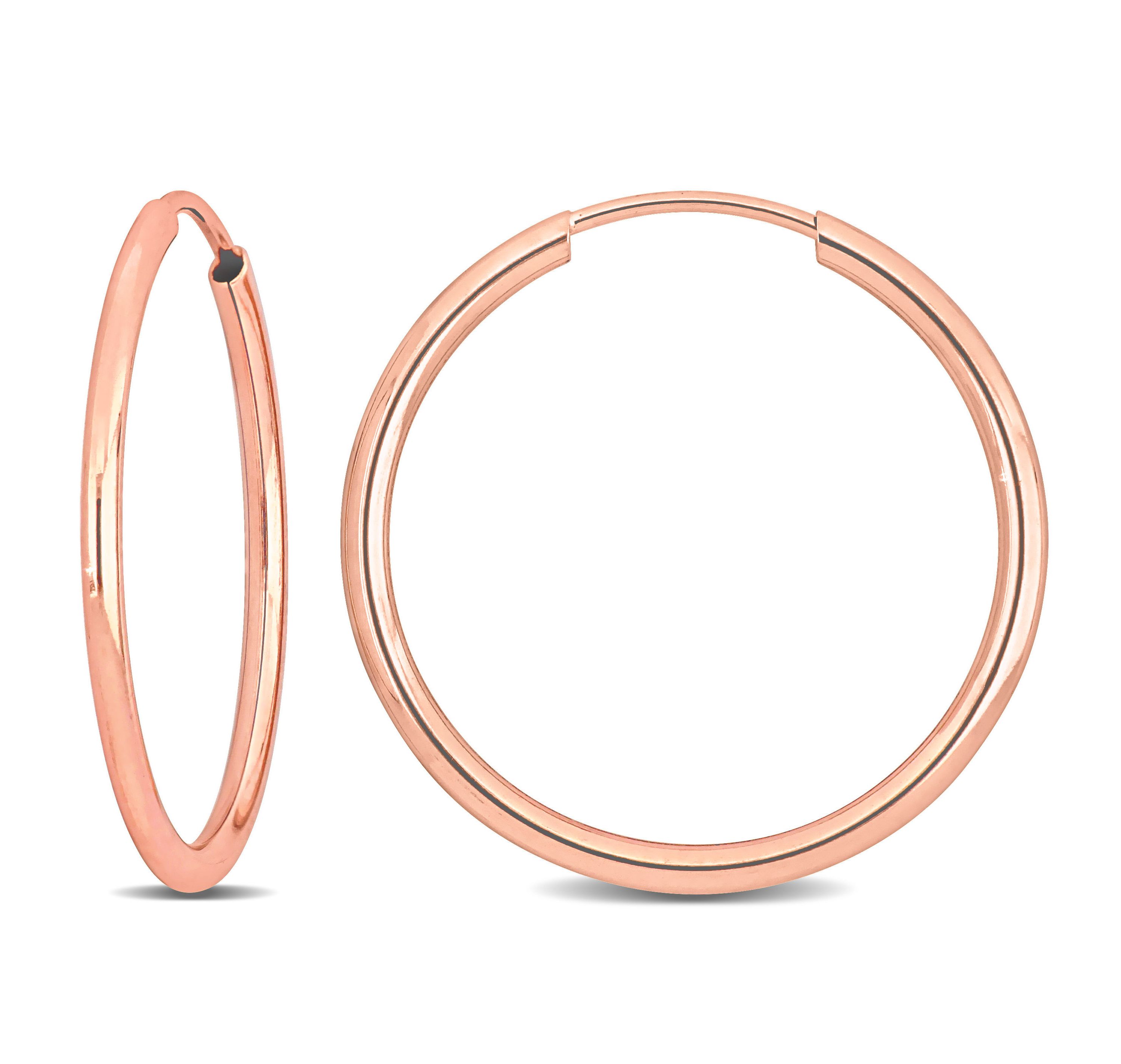 20MM Hoop Earrings in 14K Rose Gold