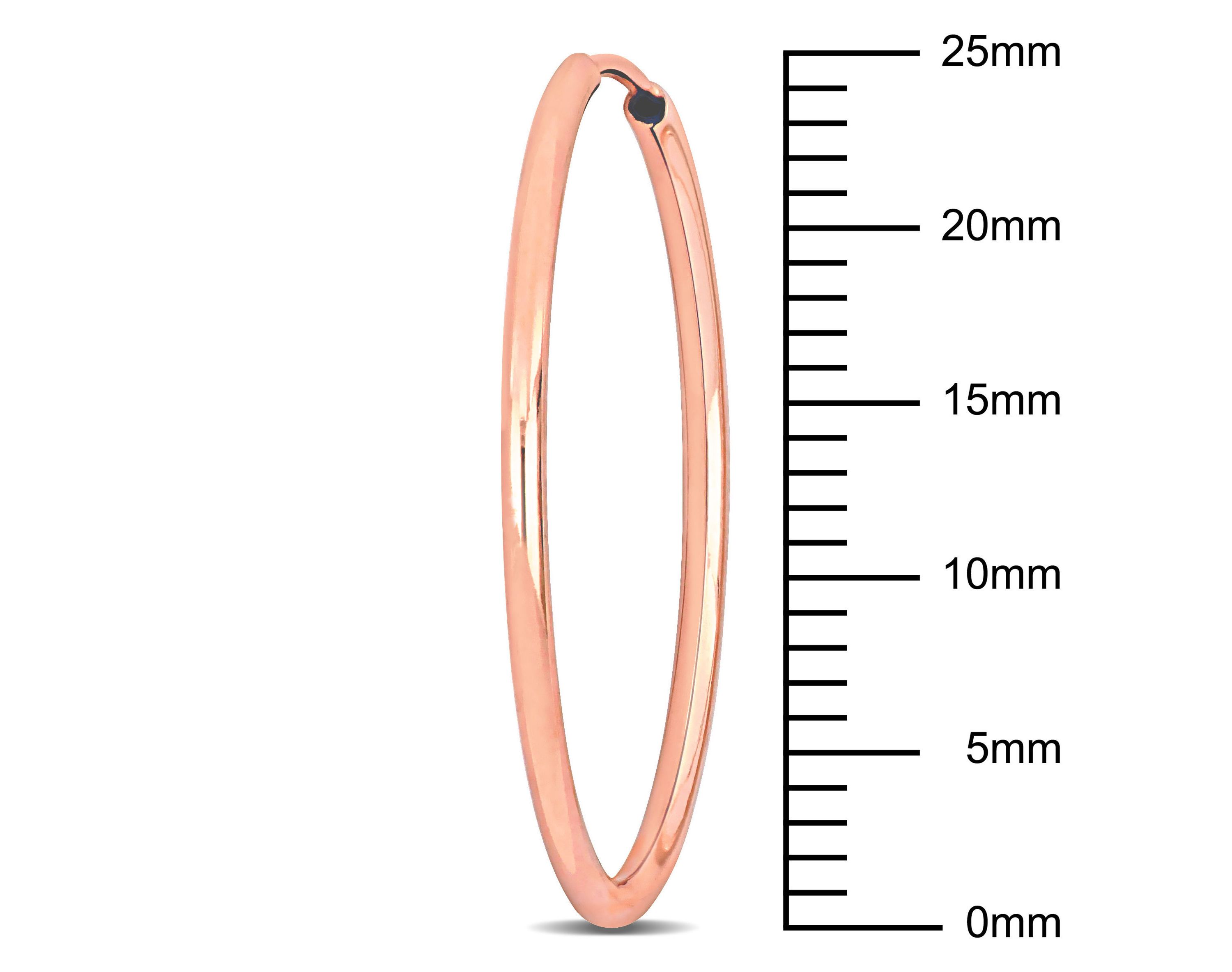 25MM Hoop Earrings in 14K Rose Gold