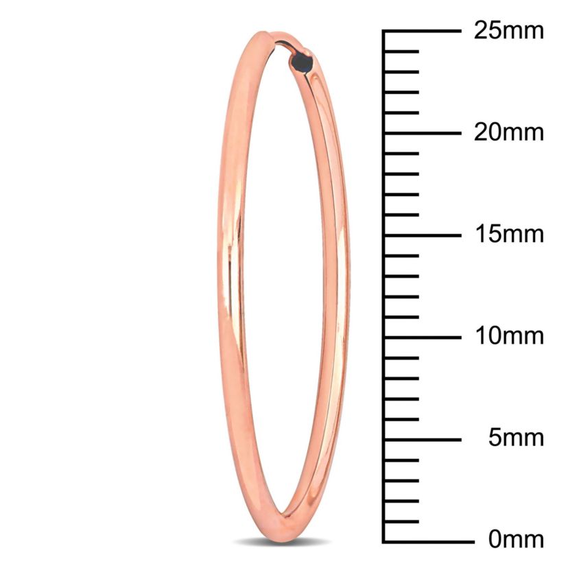 25MM Hoop Earrings in 14K Rose Gold