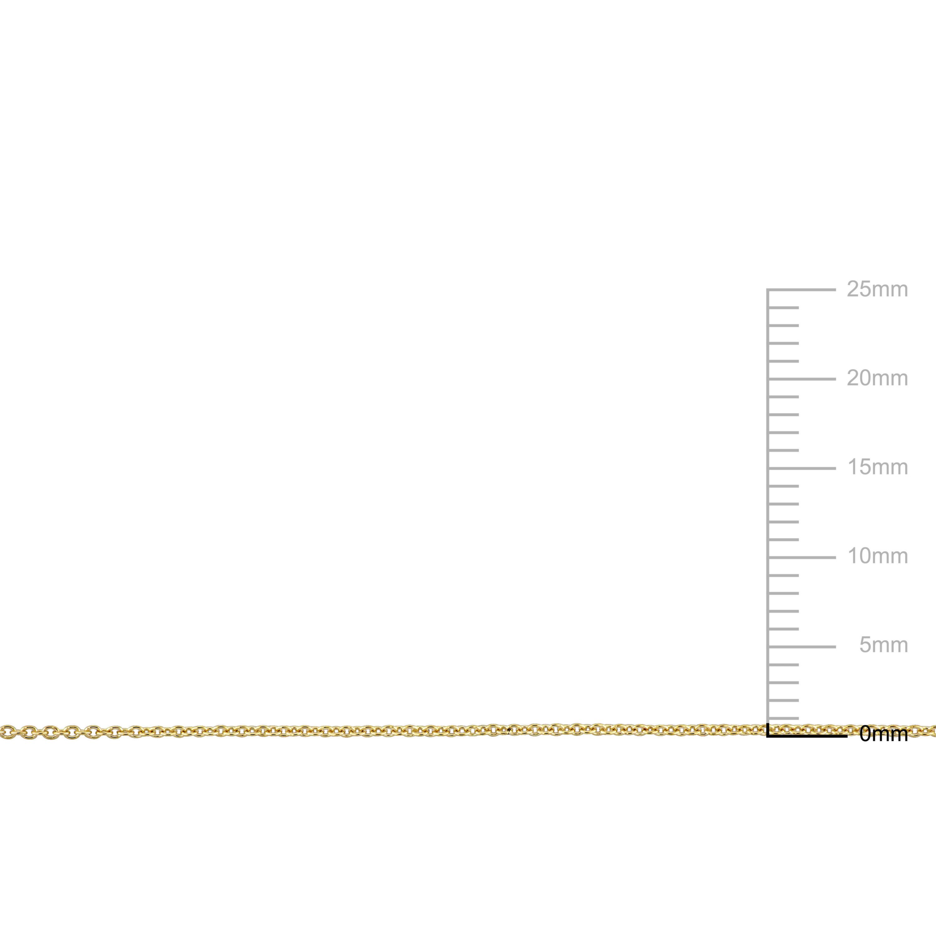 0.85MM Round Cable Chain in 10K Yellow Gold, 17"