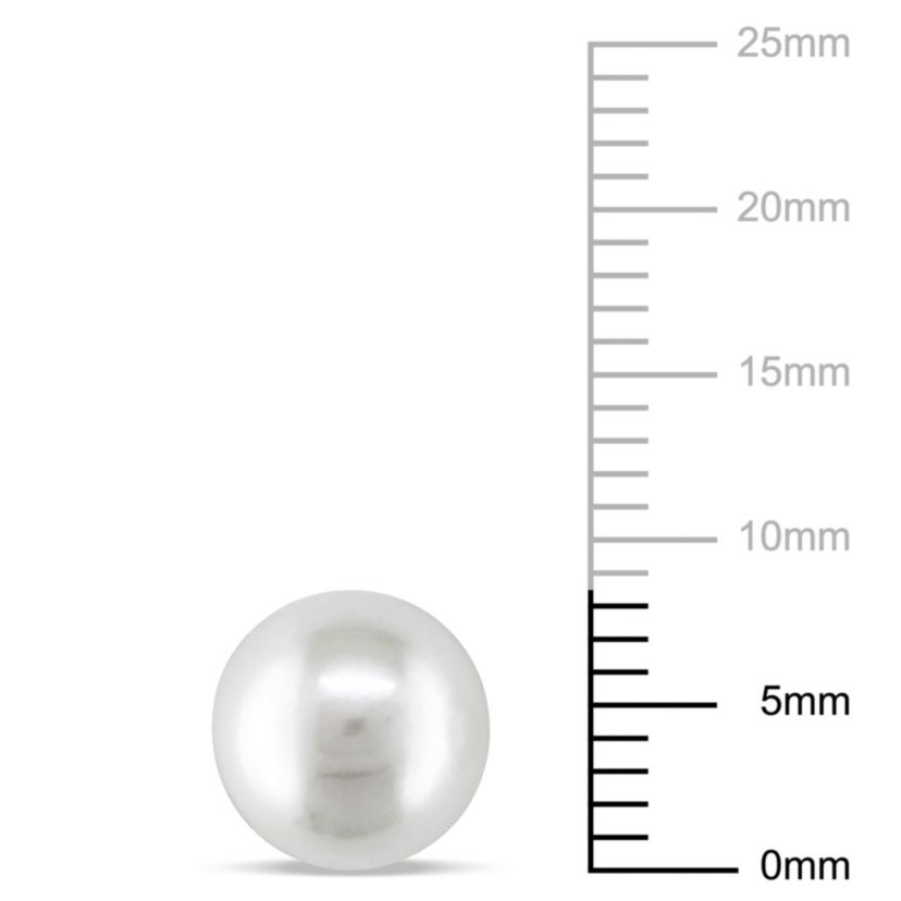 8-8.5mm Freshwater Cultured Pearl Stud Earrings in 14K White Gold