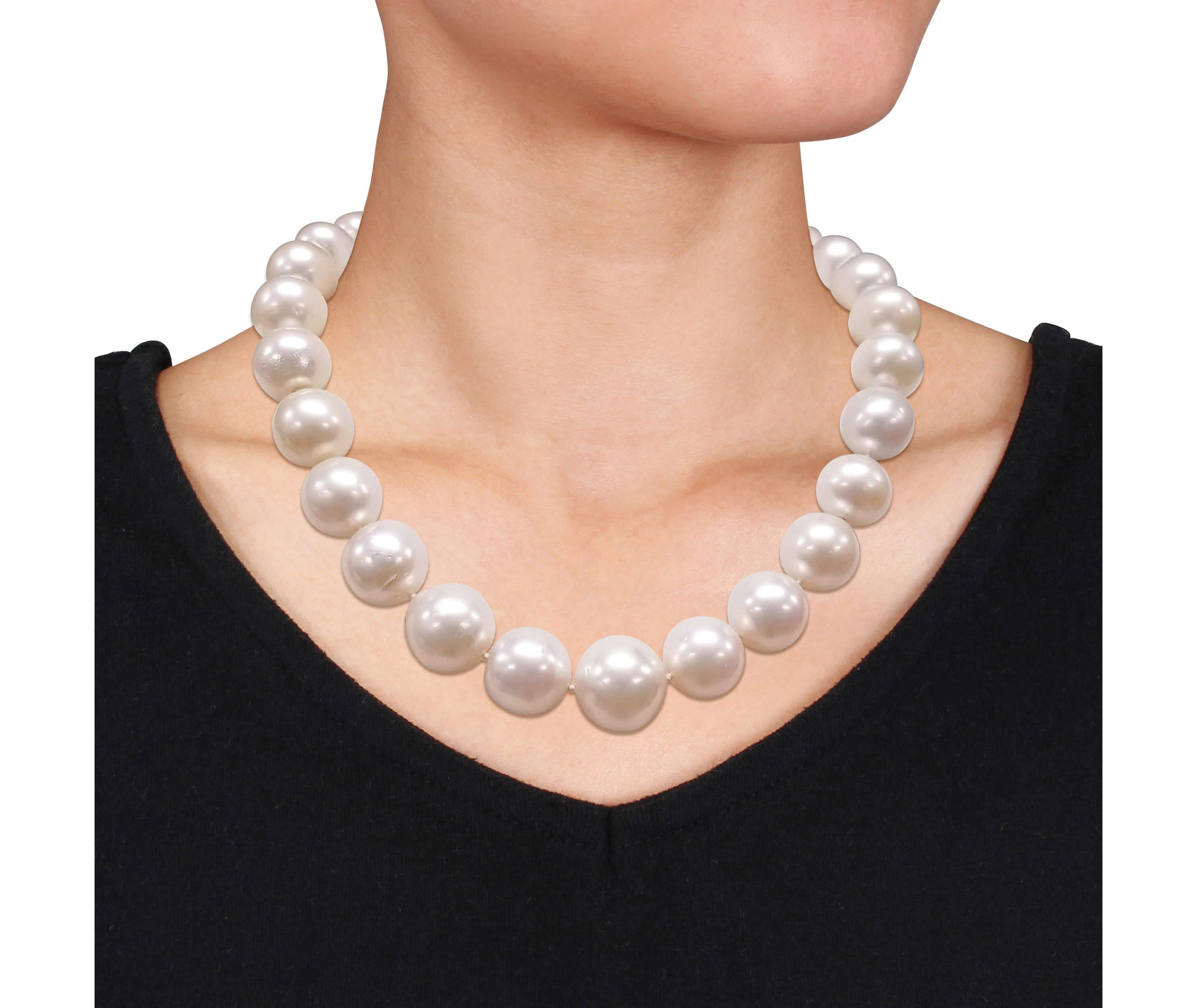 16-20mm South Sea Cultured Pearl Necklace in 14K Yellow Gold