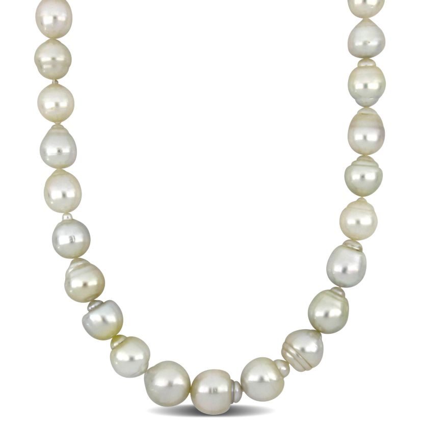 12-15mm Golden South Sea Cultured Pearl Necklace in 14K Yellow Gold