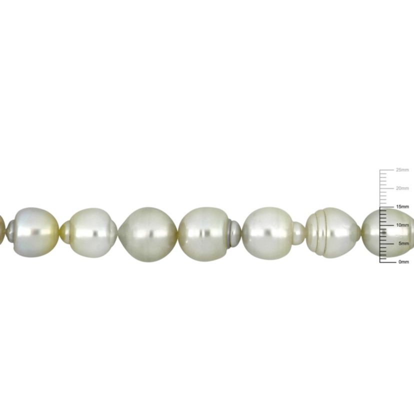 12-15mm Golden South Sea Cultured Pearl Necklace in 14K Yellow Gold