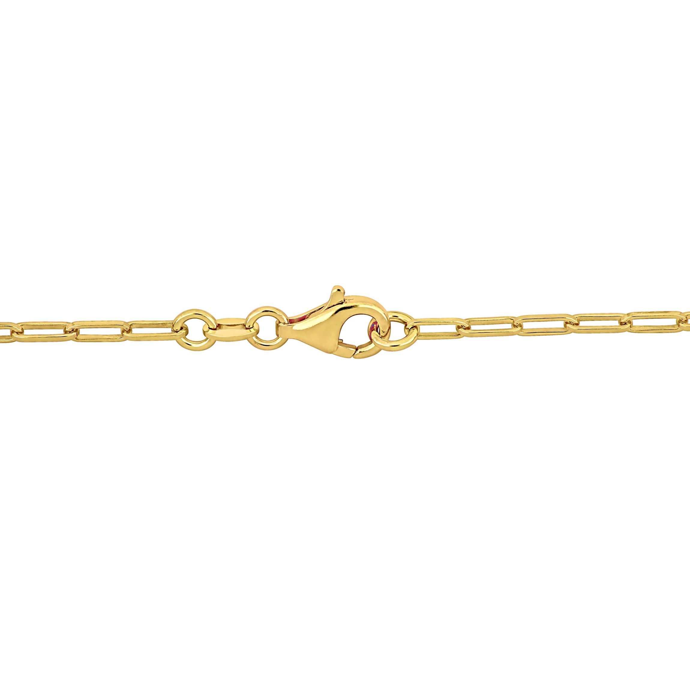 10-16.5mm Freshwater Cultured Pearl Station Necklace in Yellow Plated Sterling Silver