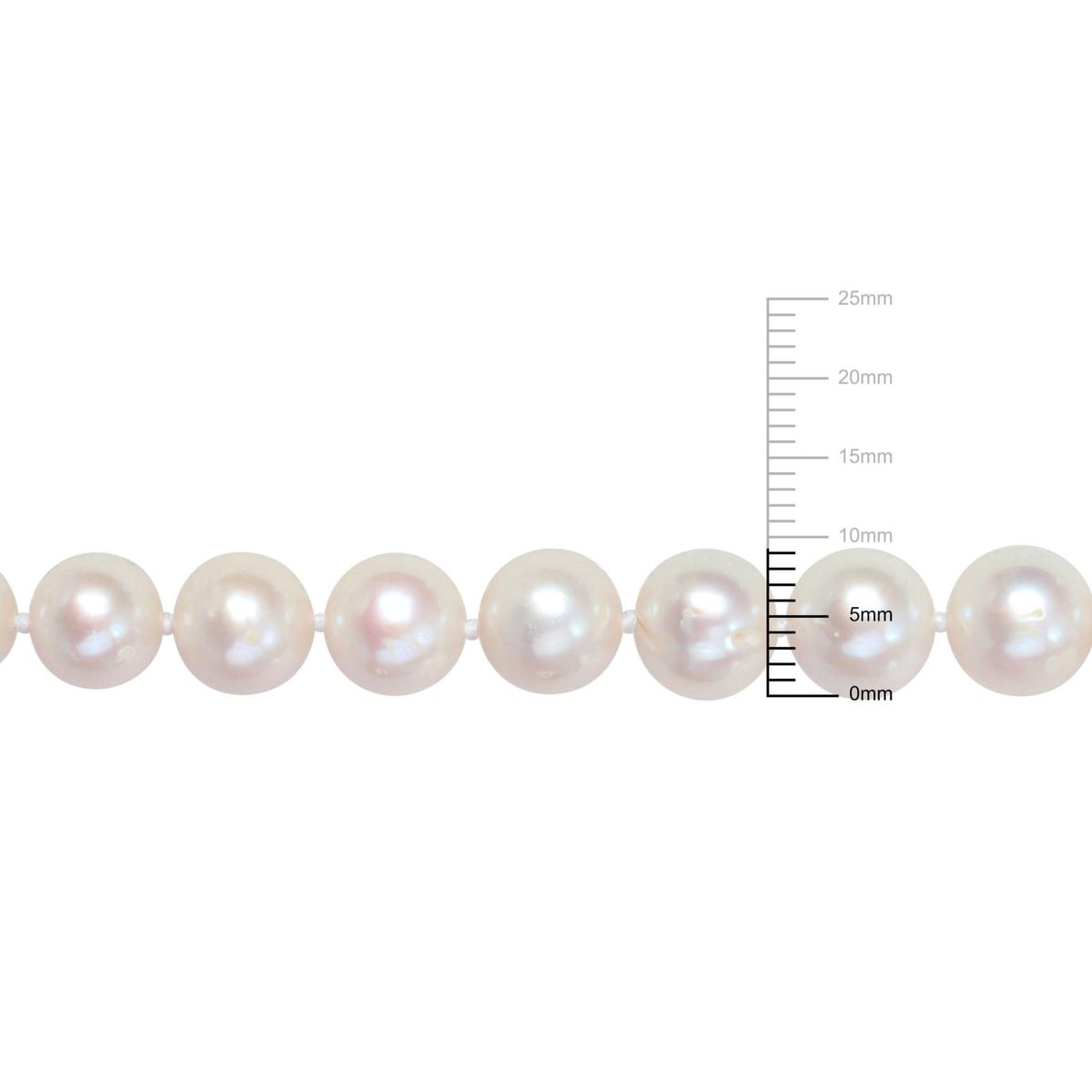 2-Piece Set of 9-9.5mm Freshwater Cultured Pearl Strand Bracelet and Necklace in Sterling Silver