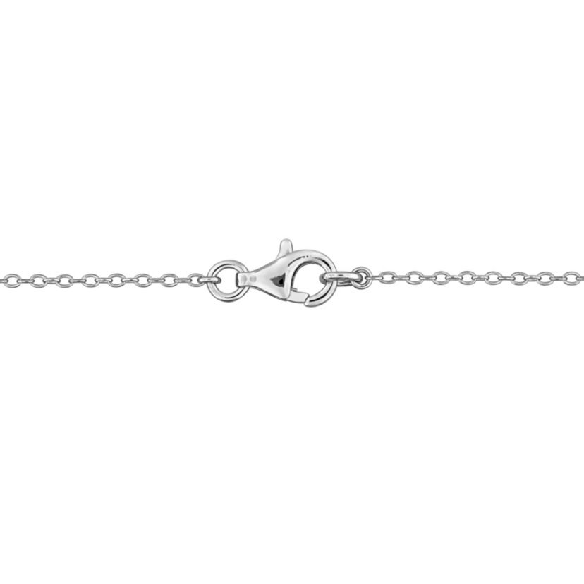 8.5-9mm Freshwater Cultured Pearl and White Topaz Pendant with Chain in Sterling Silver