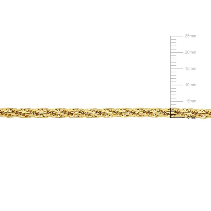 2-Piece Set of 3mm Infinity Rope Chain Necklace and Bracelet in 14K Yellow Gold, 20" & 7.5"