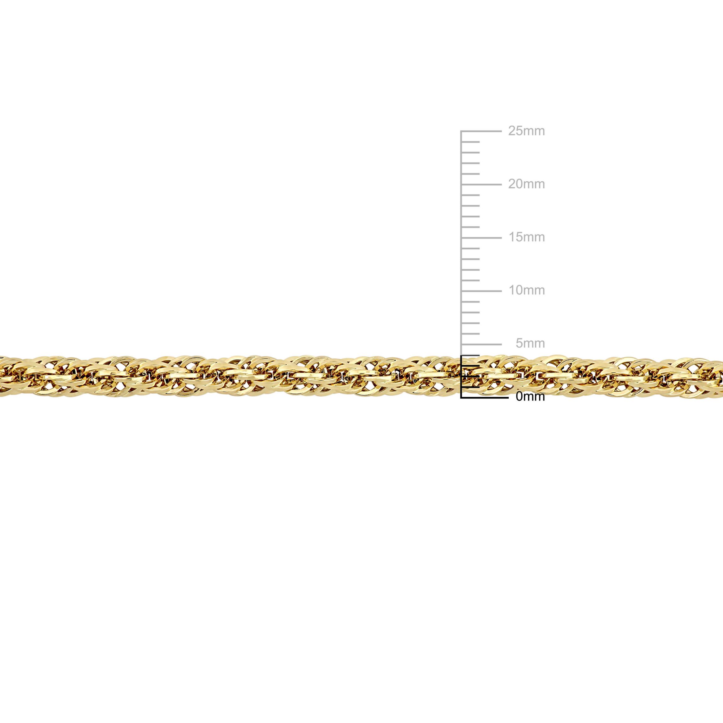 2-Piece Set of 4mm Infinity Rope Chain Necklace and Bracelet in 14K Yellow Gold, 16" & 7.5"