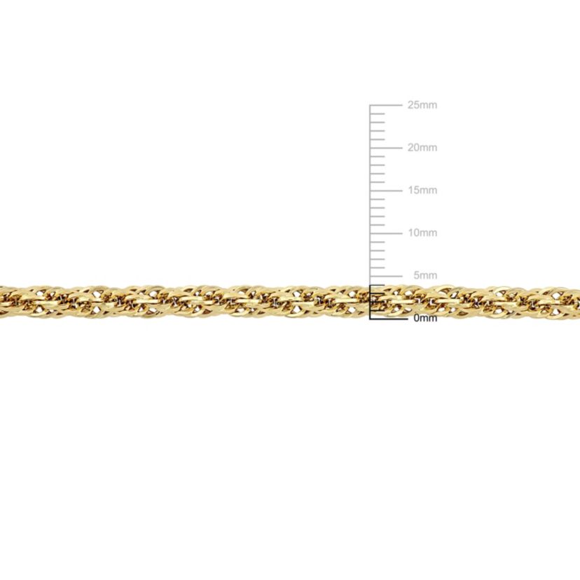 2-Piece Set of 4mm Infinity Rope Chain Necklace and Bracelet in 14K Yellow Gold, 16" & 7.5"