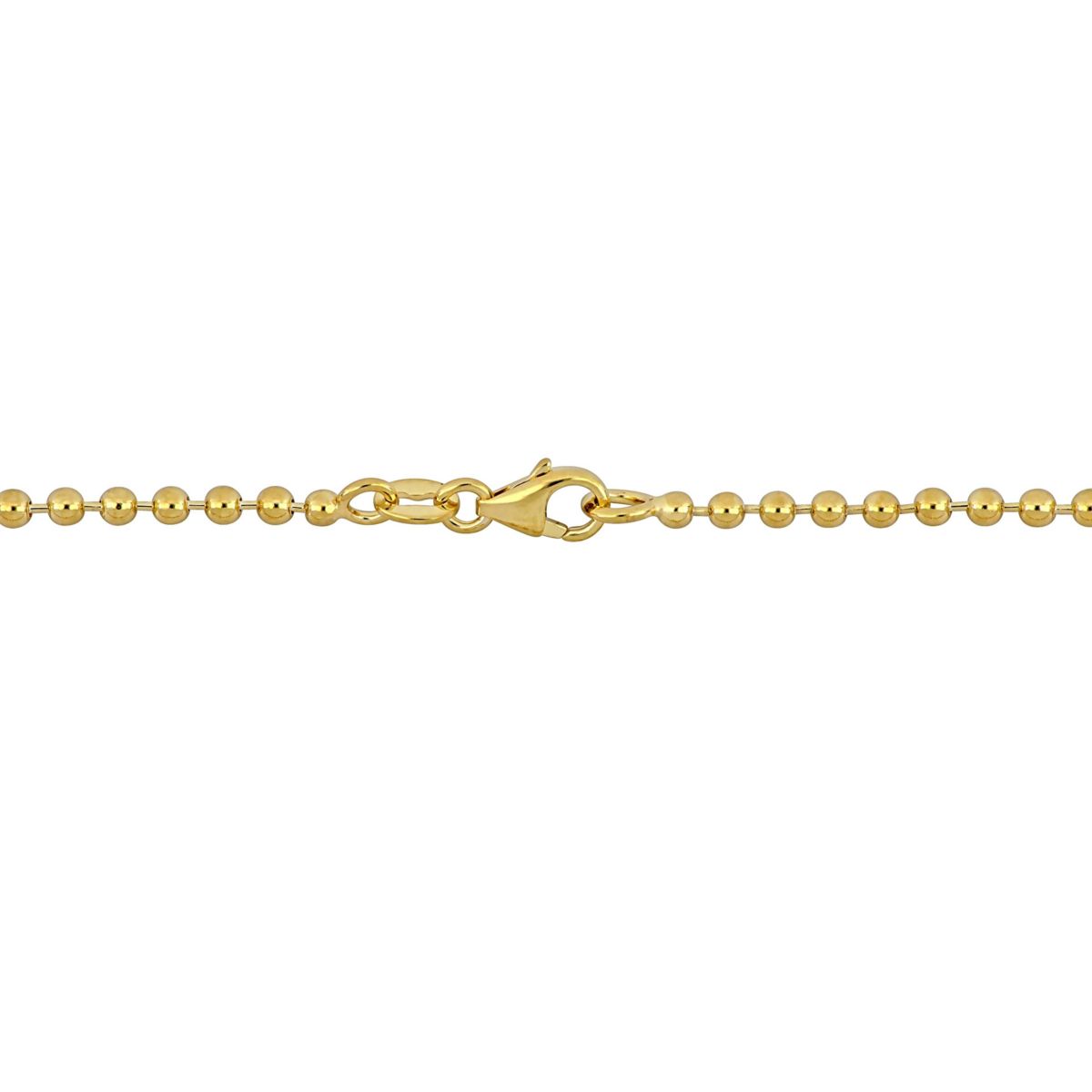2-Piece Set of Mens 2mm Ball Bead Necklace and Bracelet in 14K Yellow Gold, 20" & 9"