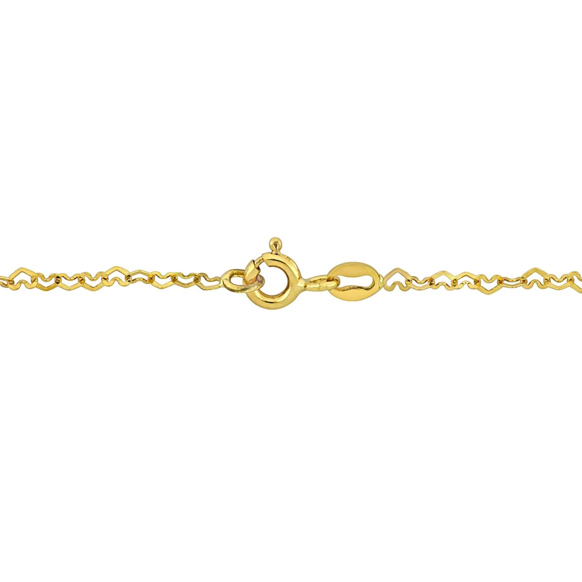 2-Piece Set of 2mm Heart Link Necklace and Bracelet in 14K Yellow Gold, 18" & 7.5"