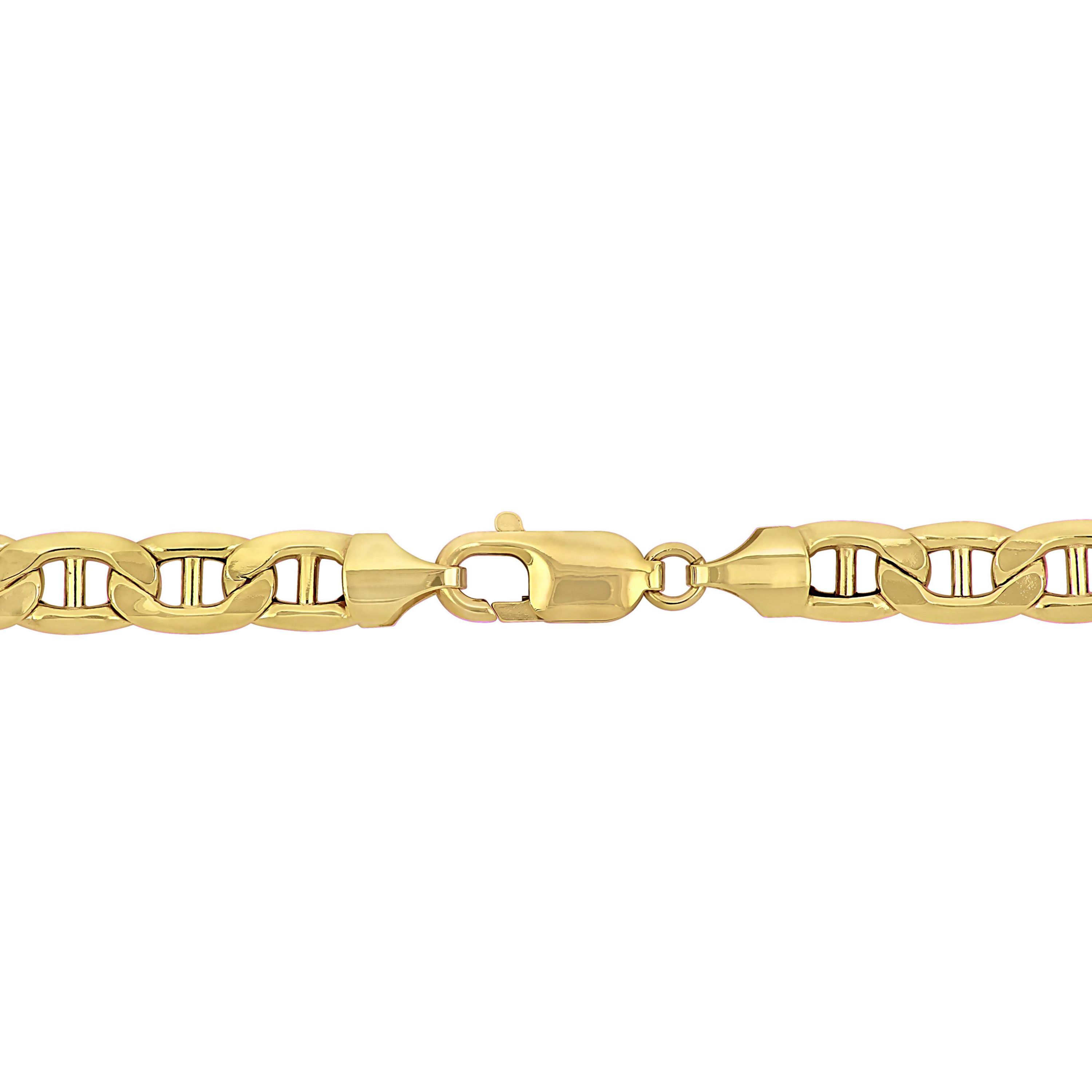 2-Piece Set of 7mm Mariner Link Chain Necklace and Bracelet in 10K Yellow Gold, 18" & 7.5"
