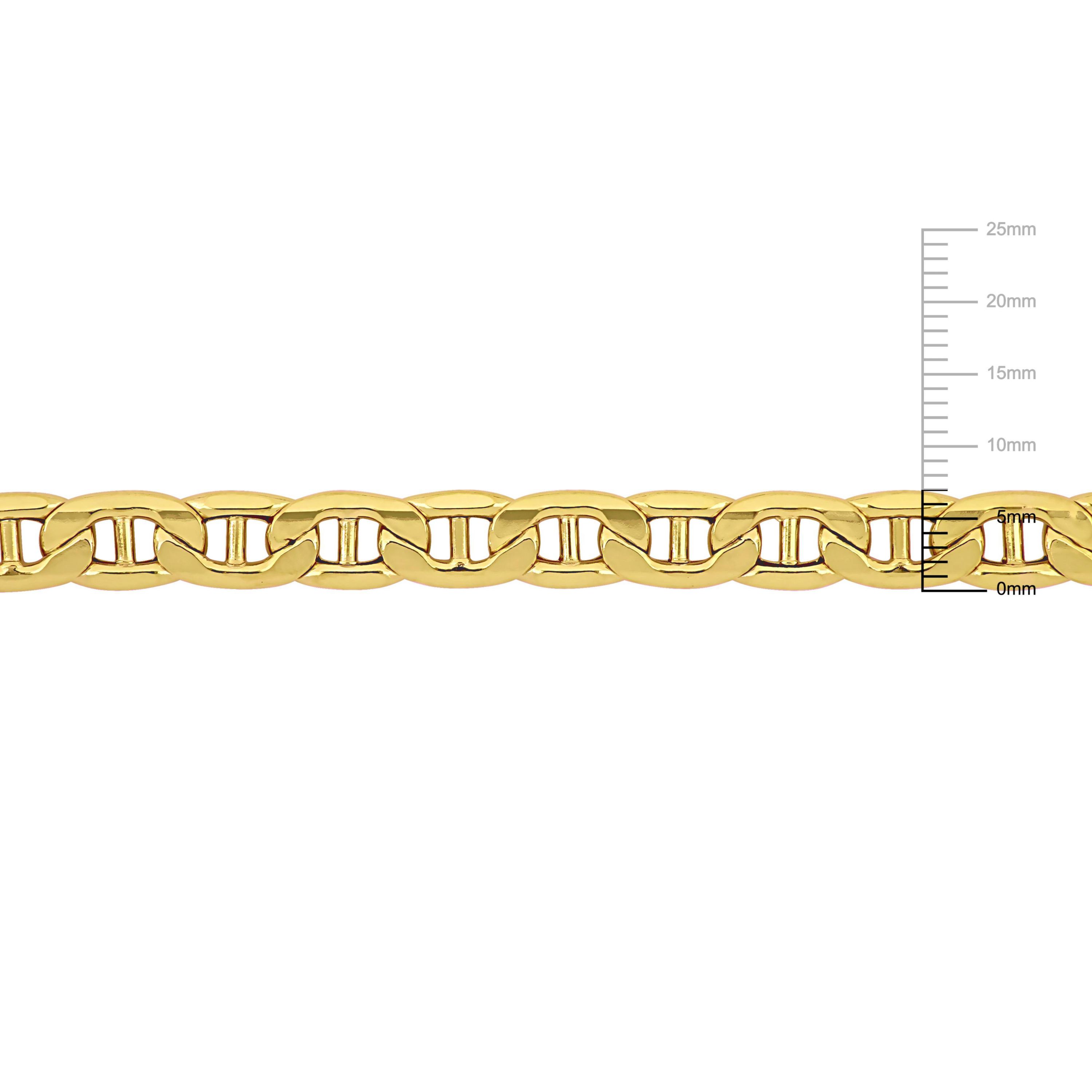 2-Piece Set of 7mm Mariner Link Chain Necklace and Bracelet in 10K Yellow Gold, 18" & 7.5"