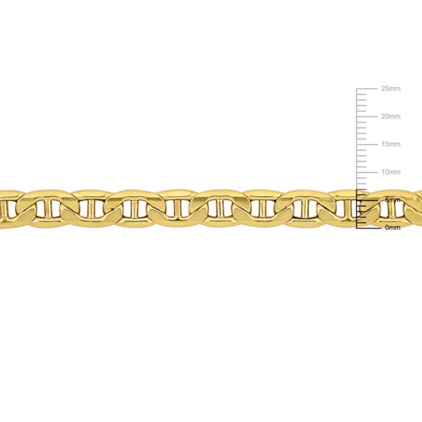 2-Piece Set of 7mm Mariner Link Chain Necklace and Bracelet in 10K Yellow Gold, 18" & 7.5"