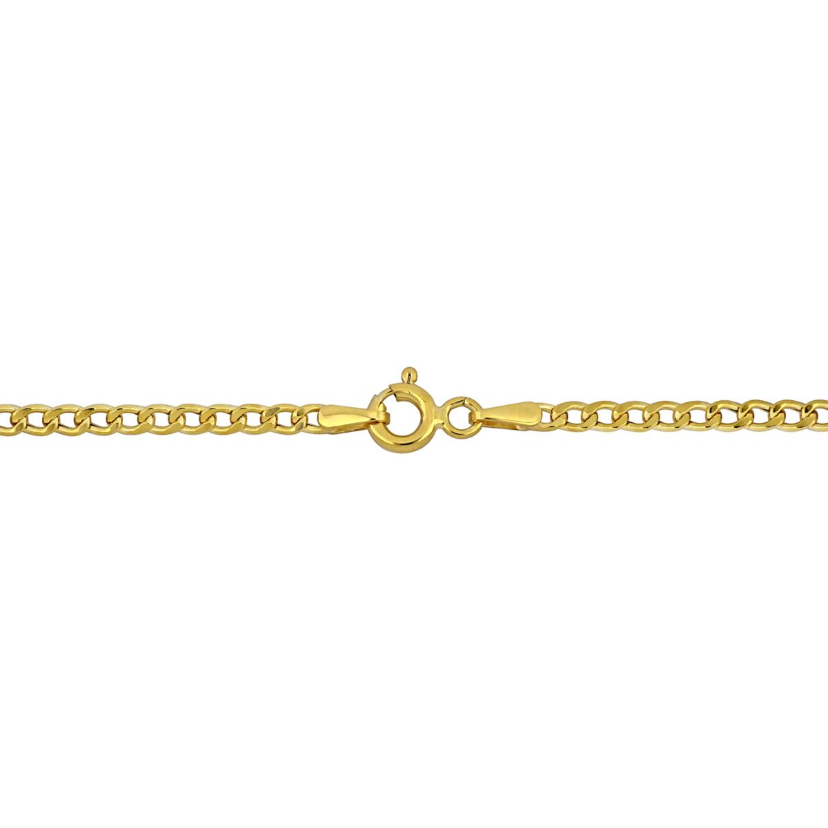 2-Piece Set of Mens 2.3mm Curb Link Chain Necklace and Bracelet in 10K Yellow Gold, 20" & 10"