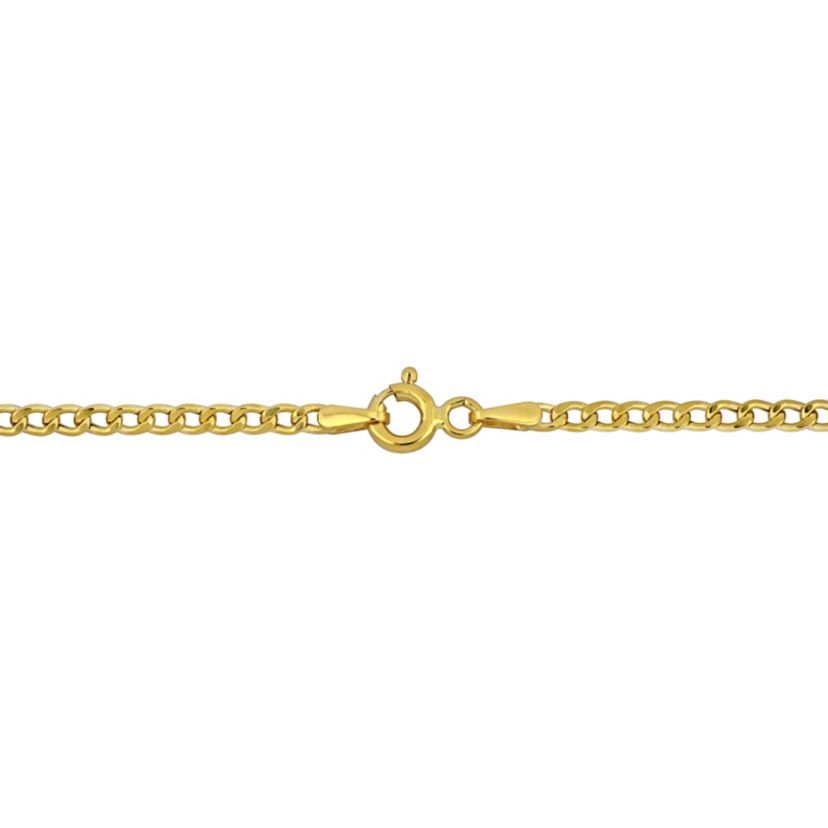 2-Piece Set of Mens 2.3mm Curb Link Chain Necklace and Bracelet in 10K Yellow Gold, 20" & 10"