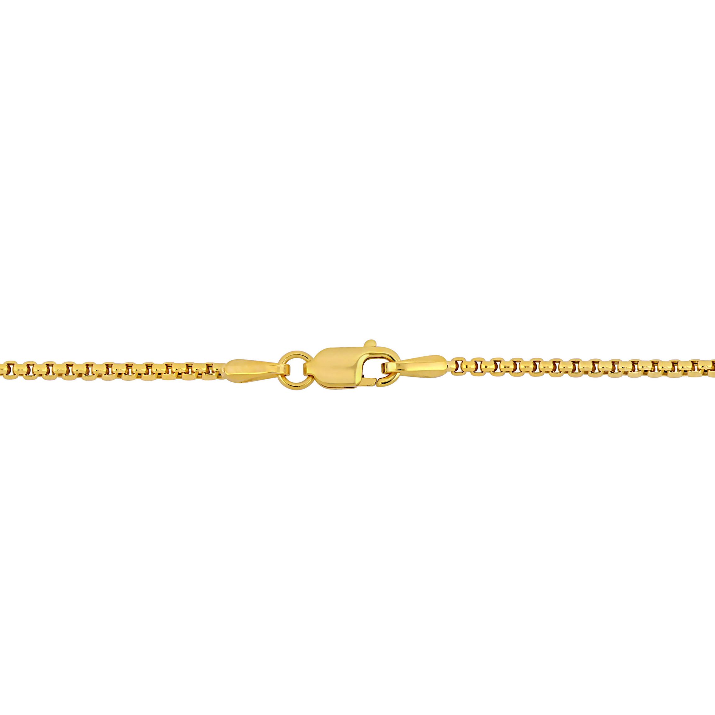 2-Piece Set of 1.6mm Box Link Chain Necklace and Bracelet in 10K Yellow Gold, 18" & 7.5"